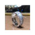 Factory price chic diamond ring women jewelry with CVD CZ Moissanite